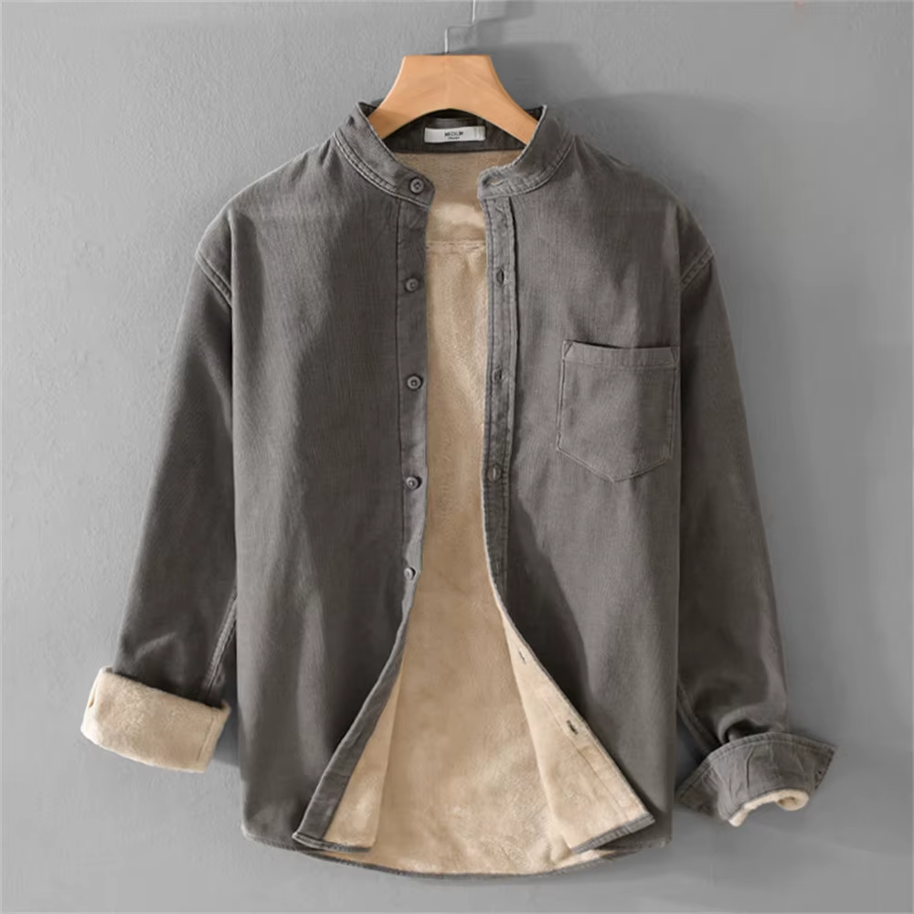 Men’s Lined Corduroy Utility Shirt Jacket - Heston Manor