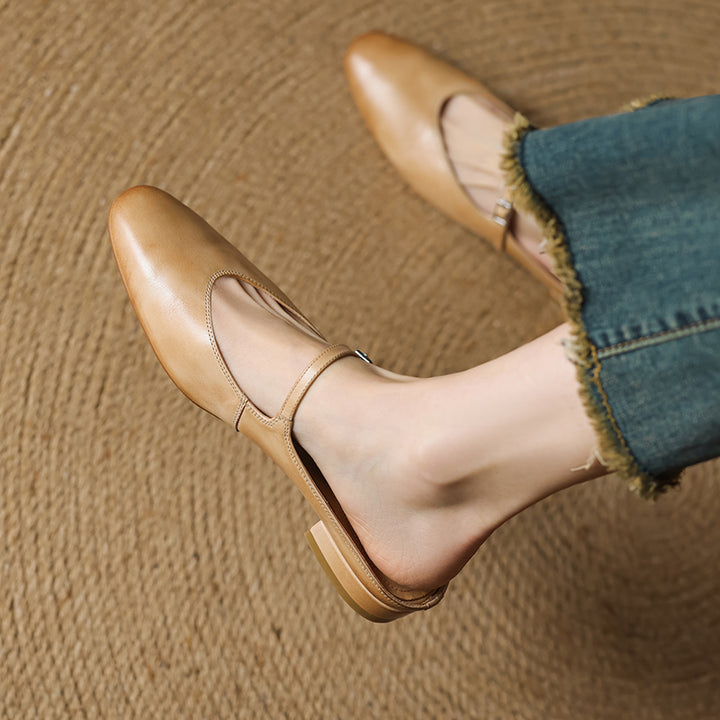Julea Genuine Leather Mary Jane Mules
