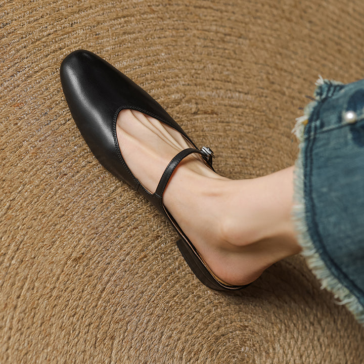 Julea Genuine Leather Mary Jane Mules