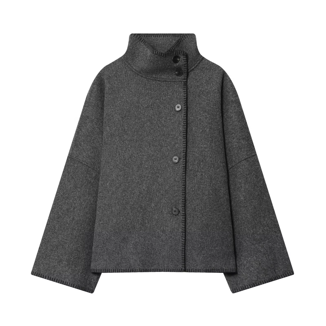 Women’s High-Neck Sculpted Jacket - Heston Manor