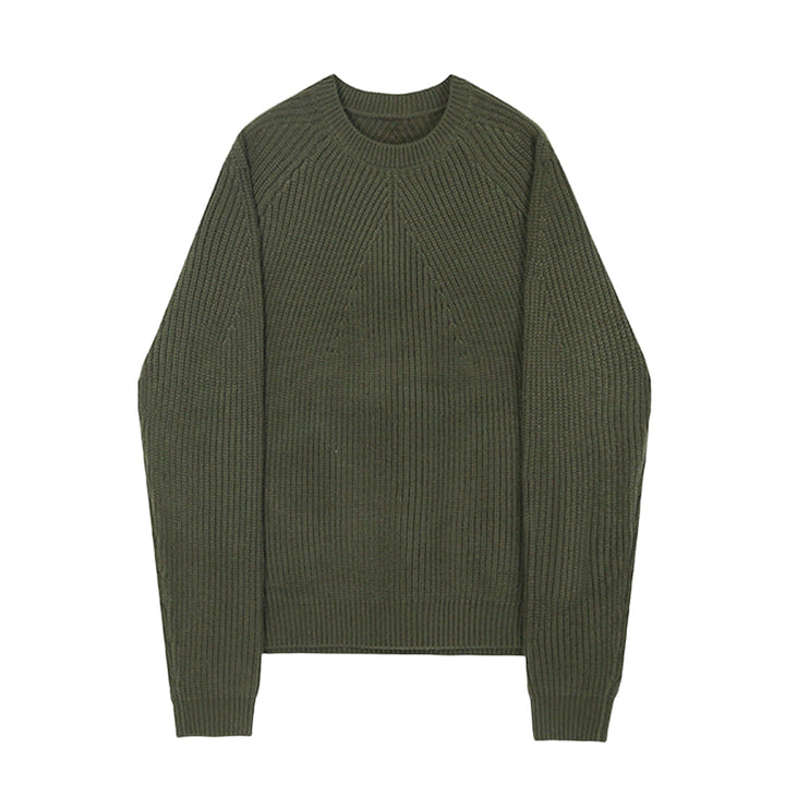 Men’s Ribbed Knit Crew Sweater - Heston Manor