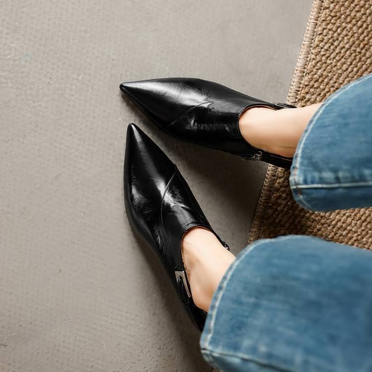 Beatrice Leather Stiletto Booties — photo 38