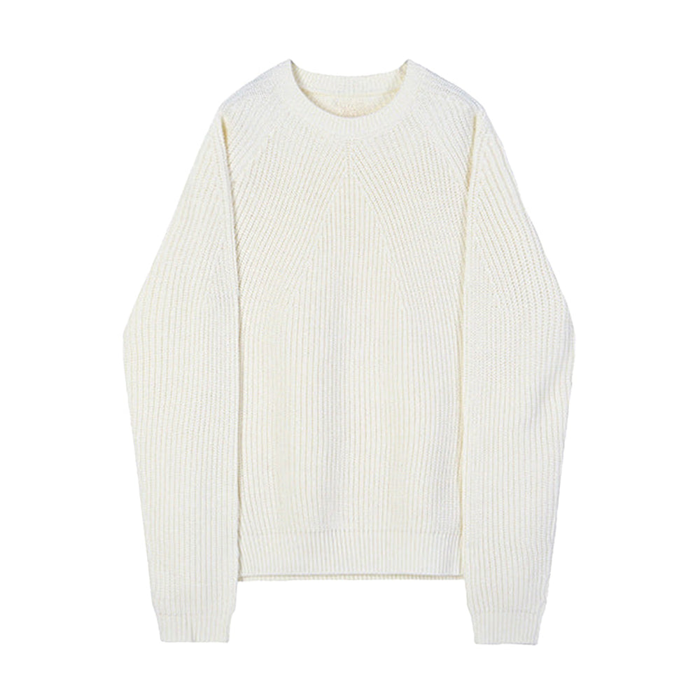 Men’s Ribbed Knit Crew Sweater - Heston Manor