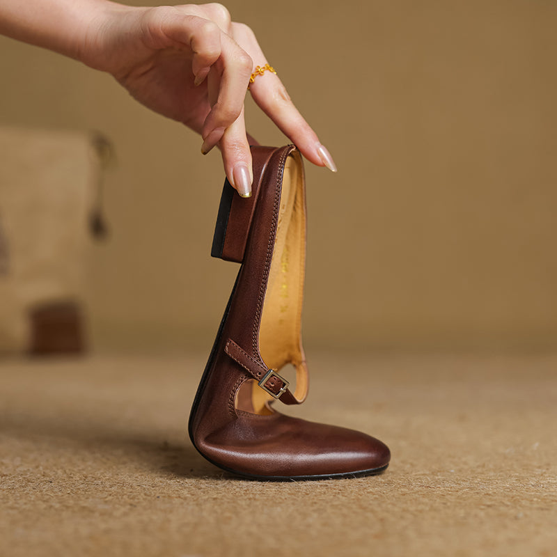 Julea Genuine Leather Mary Jane Mules