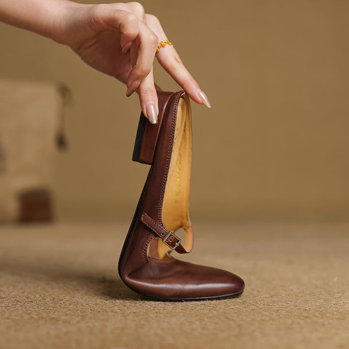 Julea Genuine Leather Mary Jane Mules