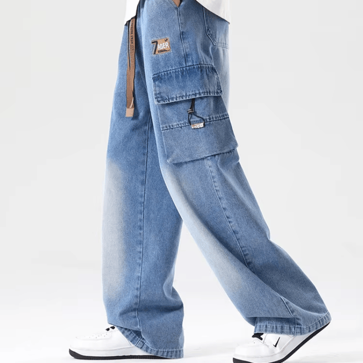 Large Pocket Cargo Jeans - HESTON MANOR