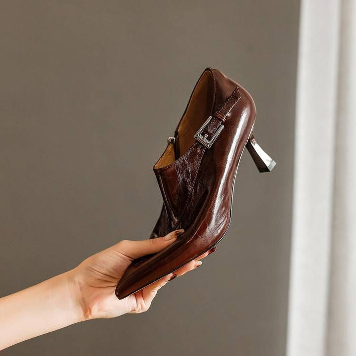 Beatrice Leather Stiletto Booties — photo 34