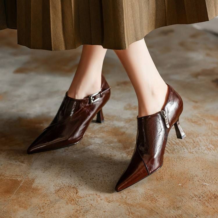 Beatrice Leather Stiletto Booties — photo 27
