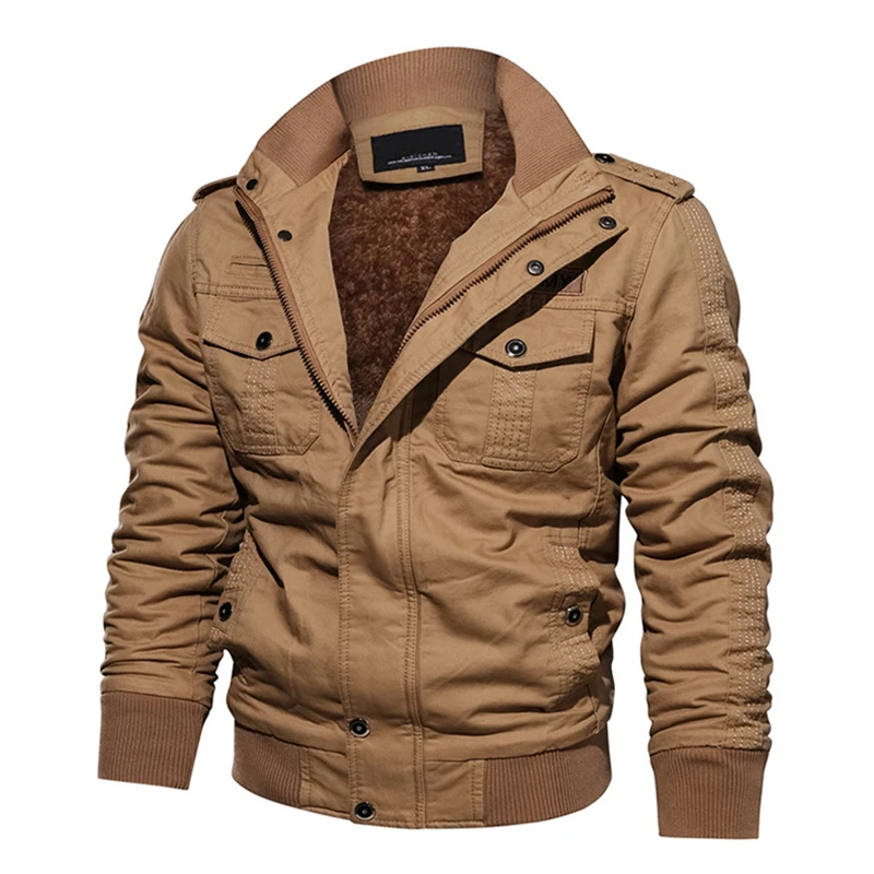 Men’s Fleece-Lined Utility Bomber Jacket - Heston Manor