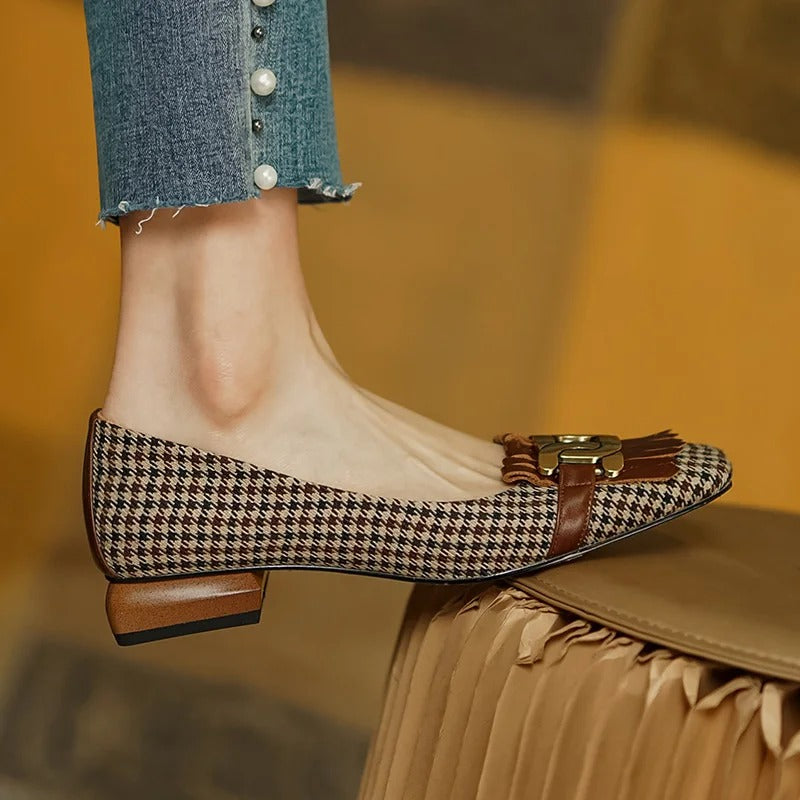 Moxie Genuine Leather Fringe Heels