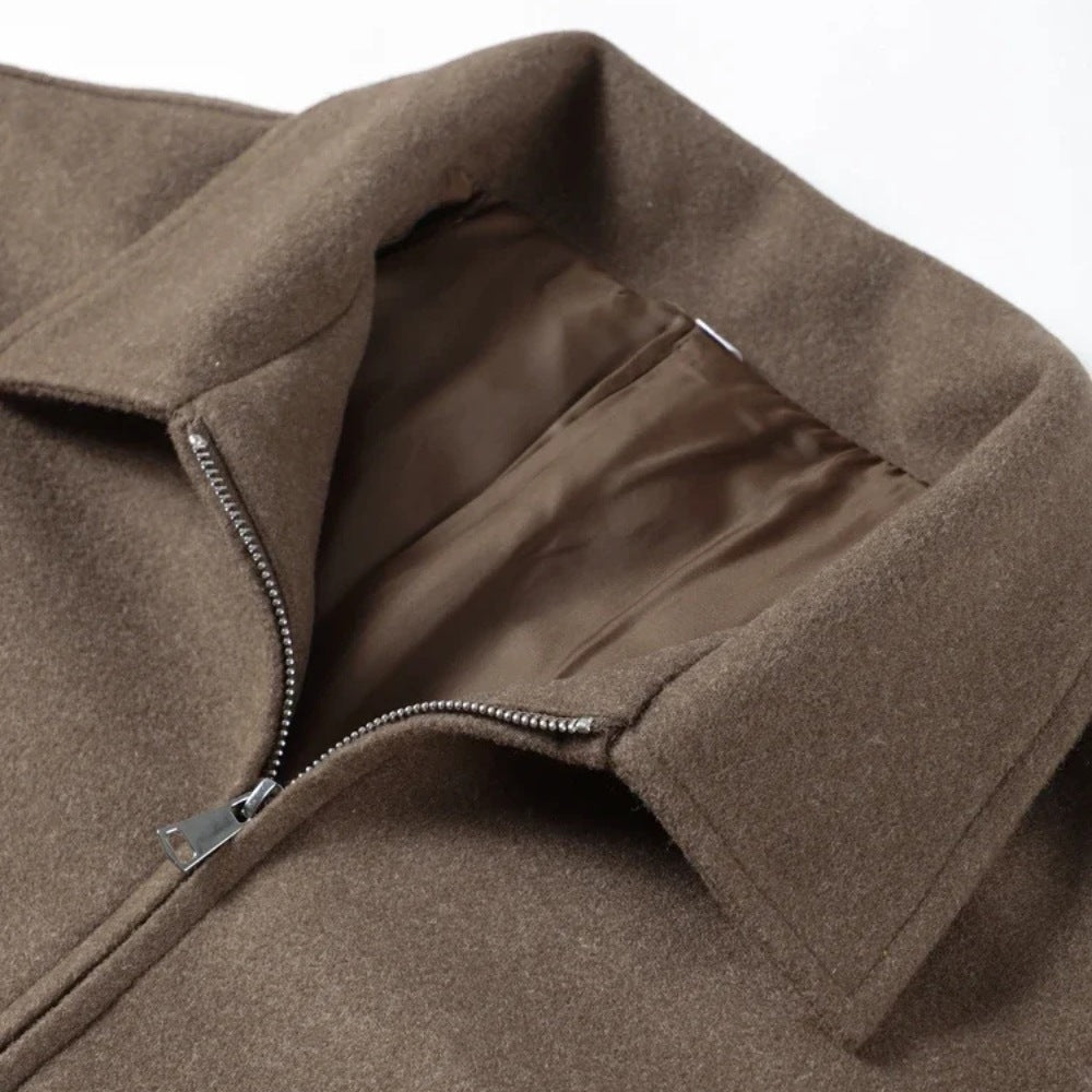 Women’s Minimalist Zip-Up Coat - Heston Manor