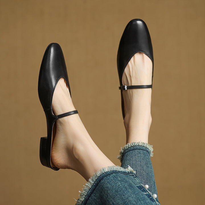 Julea Genuine Leather Mary Jane Mules