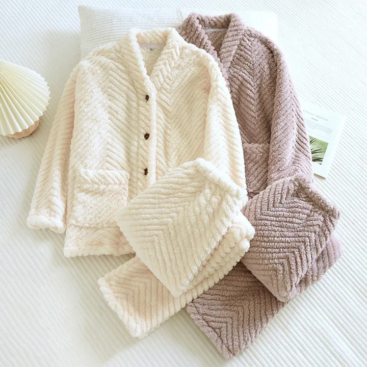 Women’s Plush Pajama Set - Heston Manor