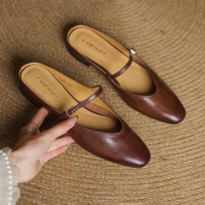 Julea Genuine Leather Mary Jane Mules