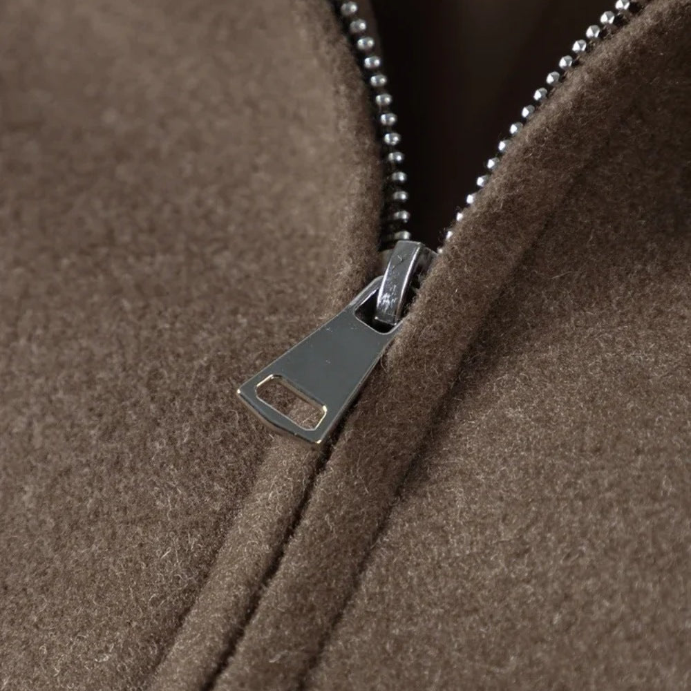 Women’s Minimalist Zip-Up Coat - Heston Manor