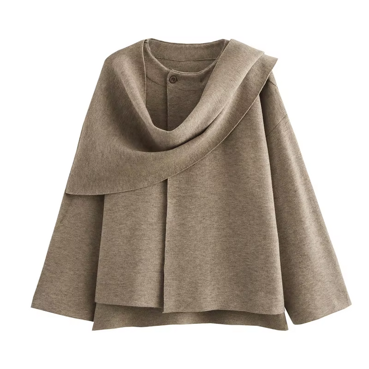 Women’s Draped Shawl-Collar Jacket - Heston Manor