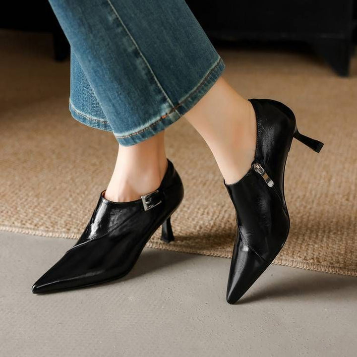 Beatrice Leather Stiletto Booties — photo 41