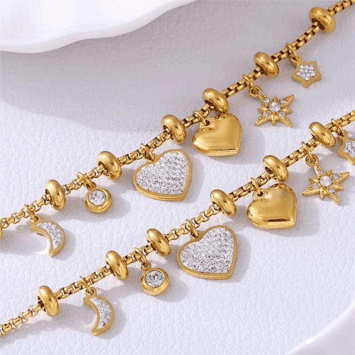 Twinkling Heart Charm Bracelet - HESTON MANOR
