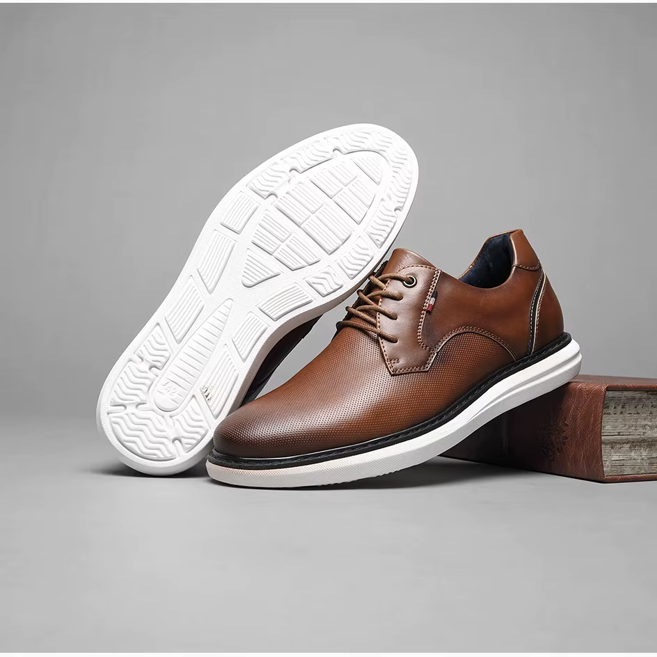 Breathable Leather Oxford - HESTON MANOR