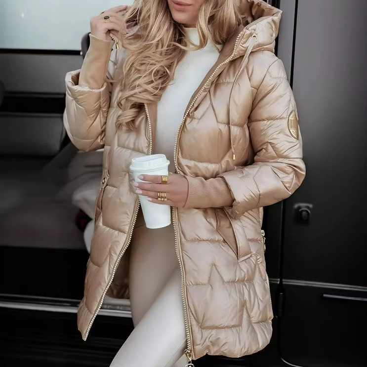 Women’s Gloss Quilted Puffer Coat - Heston Manor