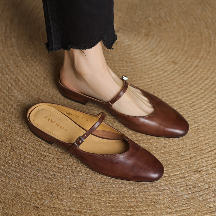 Julea Genuine Leather Mary Jane Mules