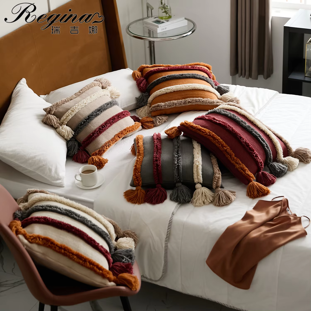 Boho Tufted Pillow Cover - HESTON MANOR
