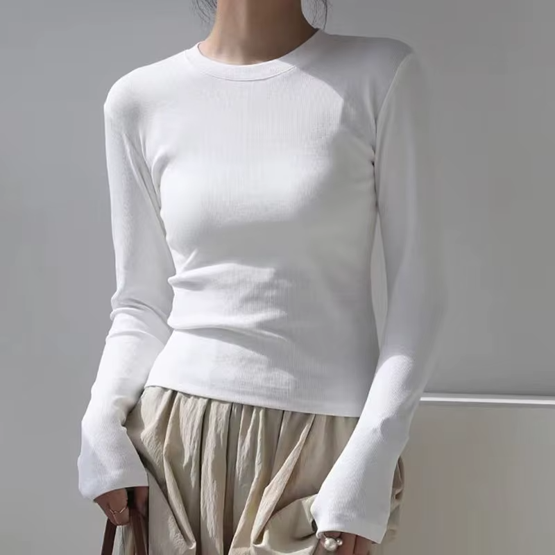 Women’s Ribbed Long Sleeve Crewneck Top - Heston Manor
