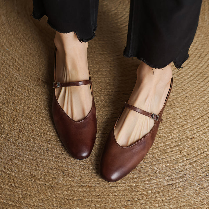 Julea Genuine Leather Mary Jane Mules