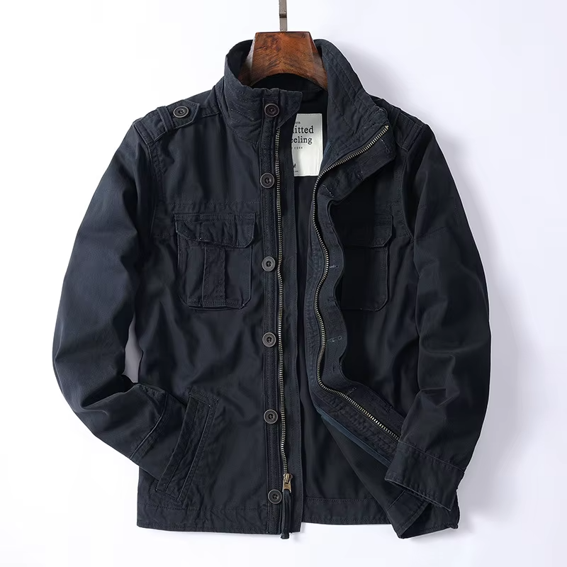 Men's Denim Utility Style Field Jacket - Heston Manor