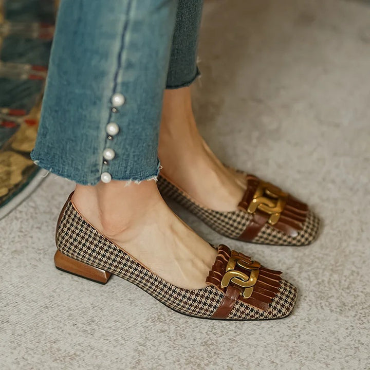 Moxie Genuine Leather Fringe Heels