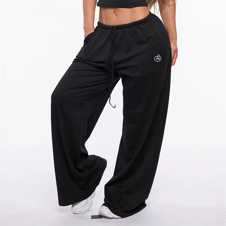 Wide Leg Drawstring Lounge Pants with Pockets - Heston Manor