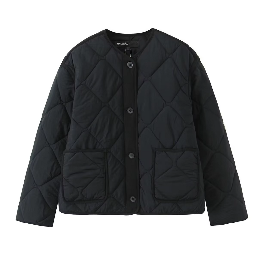 Women’s Quilted Button-Front Jacket - Heston Manor