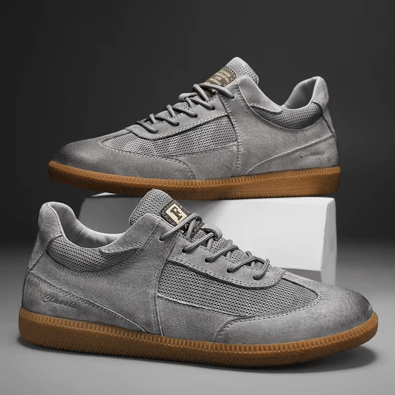 Suede Leather Sneakers - HESTON MANOR