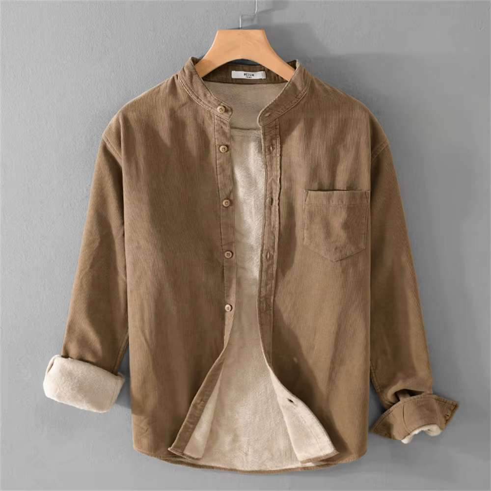 Men’s Lined Corduroy Utility Shirt Jacket - Heston Manor