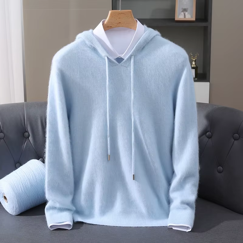 Men’s Lightweight Cashmere Hoodie - Heston Manor