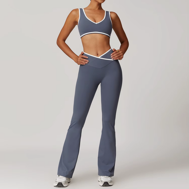 Women’s High Waist Leggings and Sports Bra Set - Heston Manor