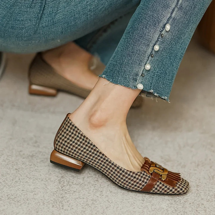 Moxie Genuine Leather Fringe Heels