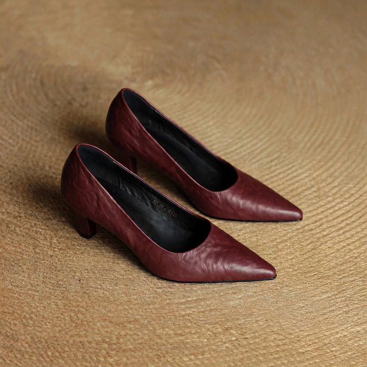 Coralie Genuine Leather Heels — photo 4