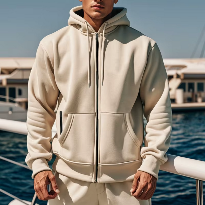 Men’s Zip-Up Hooded Sweatshirt - Heston Manor