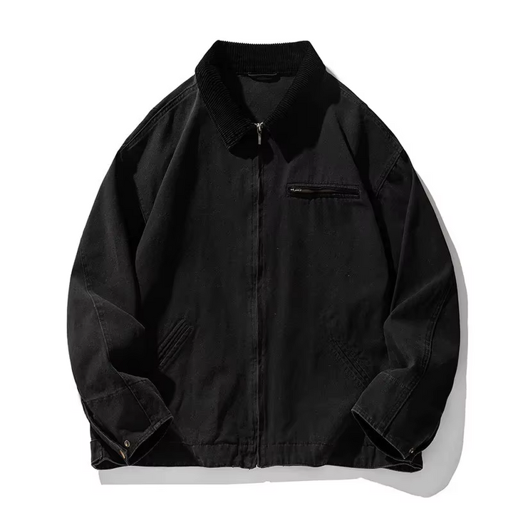 Women's Black Oversized Detroit Utility Jacket - Heston Manor