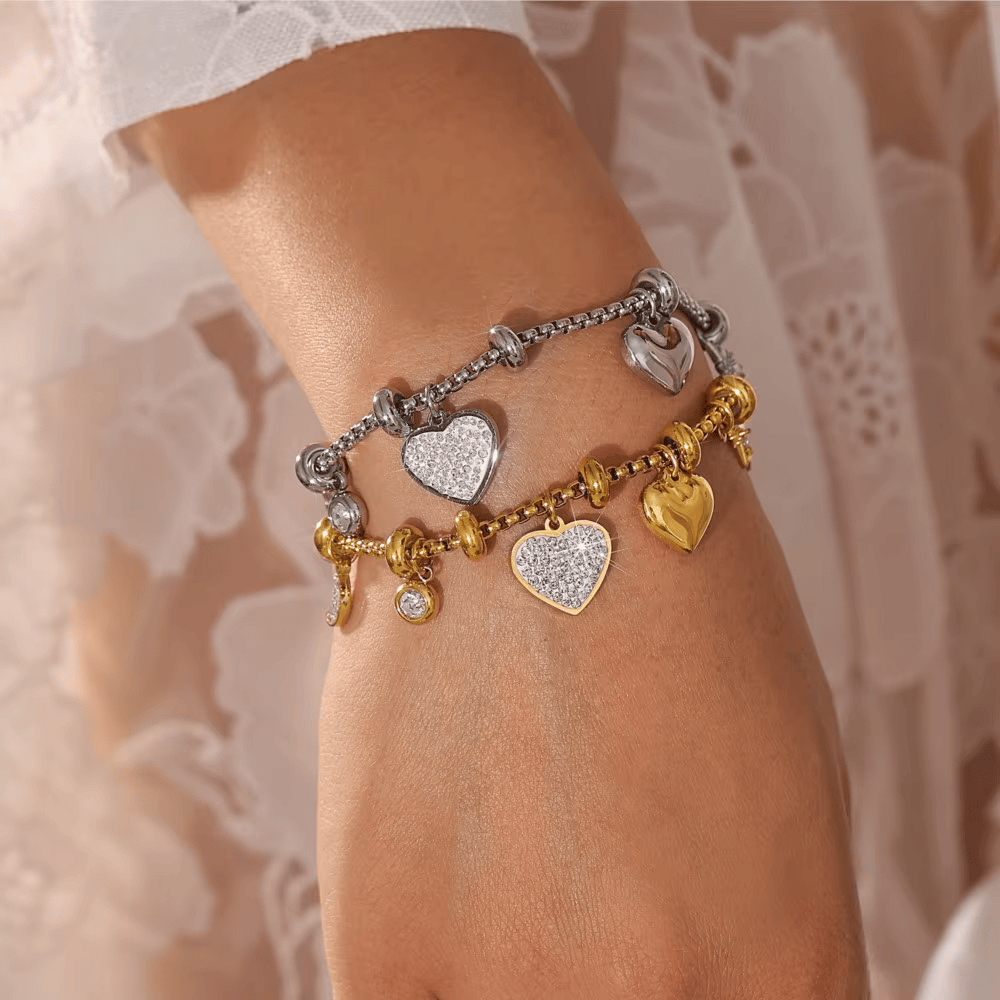 Twinkling Heart Charm Bracelet - HESTON MANOR