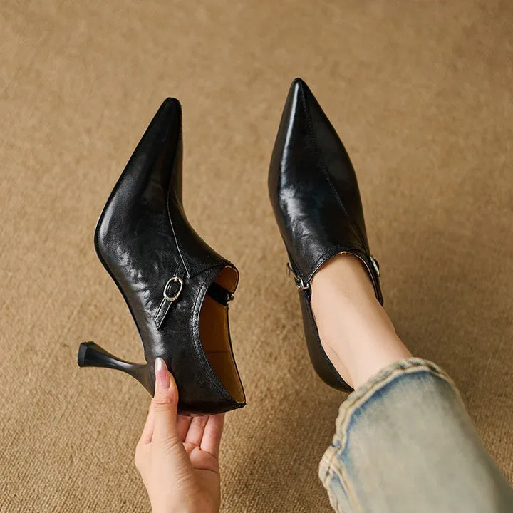 Imogen Leather Stiletto Booties — photo 3