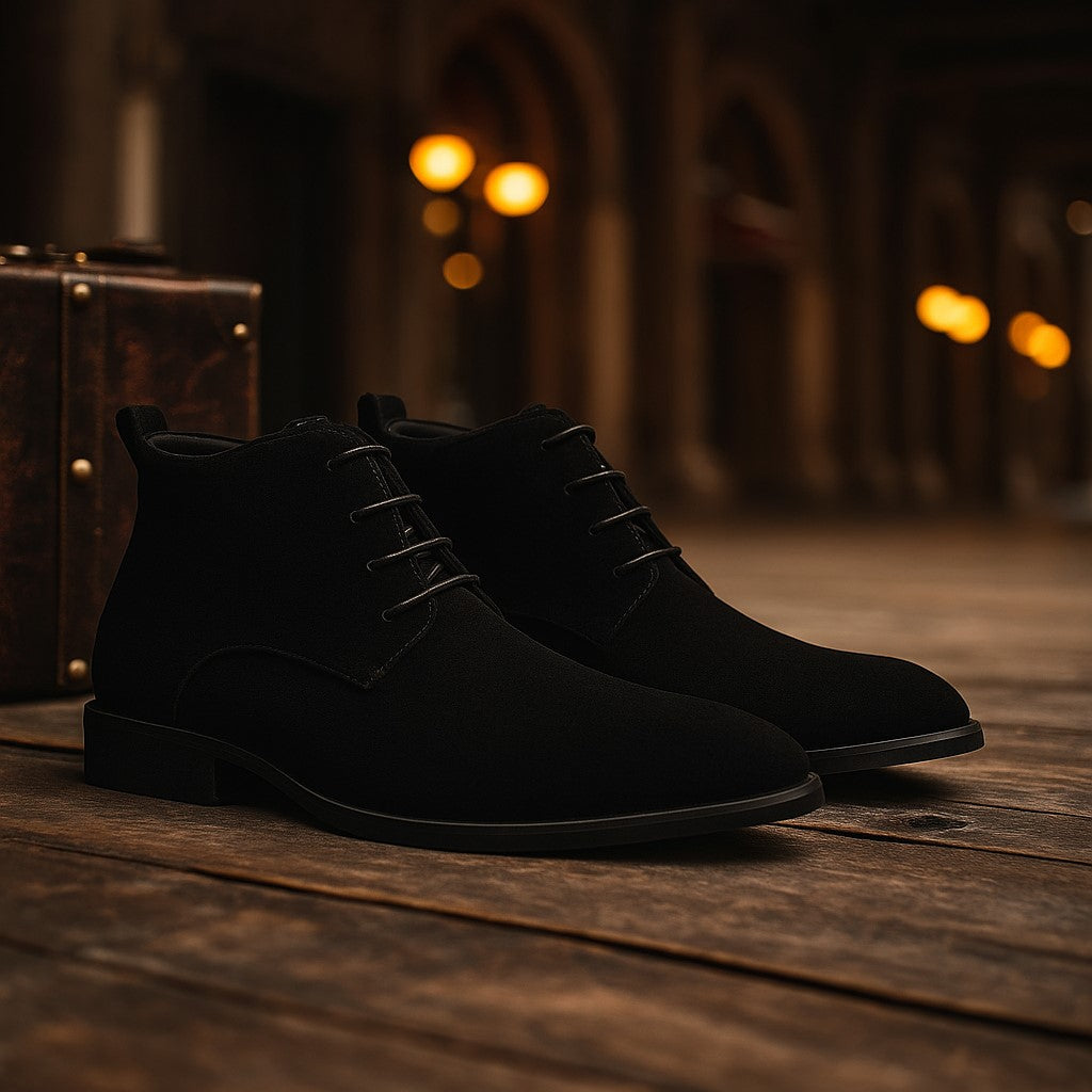 Men’s James Bond Style Suede Desert Boots - Heston Manor
