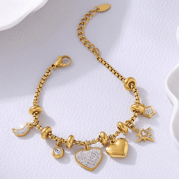 Twinkling Heart Charm Bracelet - HESTON MANOR