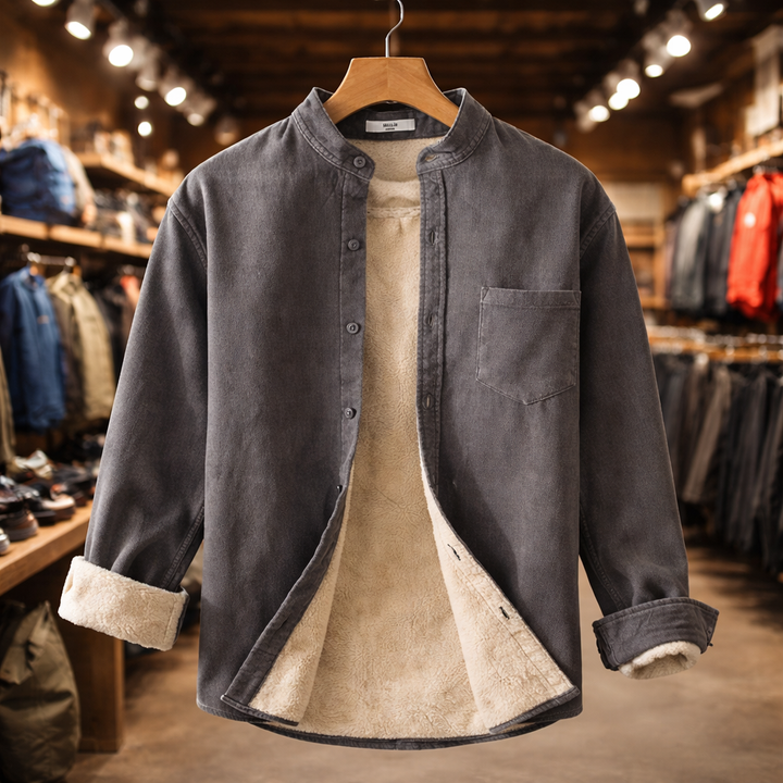 Men’s Lined Corduroy Utility Shirt Jacket - Heston Manor