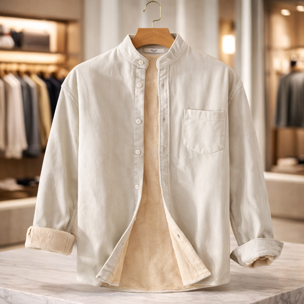 Men’s Lined Corduroy Utility Shirt Jacket - Heston Manor
