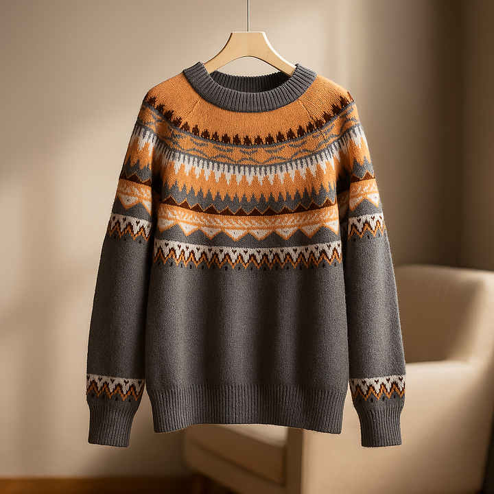 Women’s Autumn Fair Isle Knit Cardigan - Heston Manor