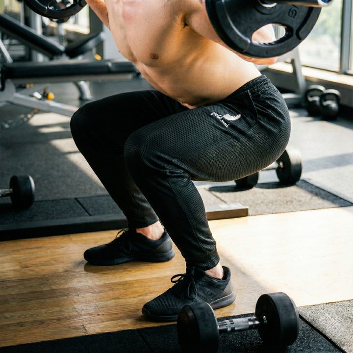 Men’s Textured Knit Joggers with Tapered Fit - Heston Manor