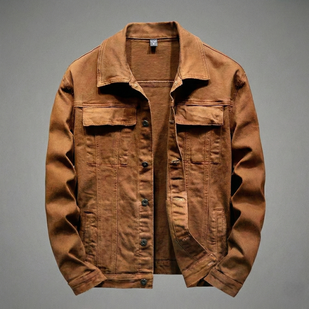 Men’s Denim Button-Front Barn Jacket - Heston Manor