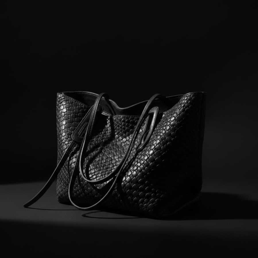 Women's Woven Tote Bag with Adjustable Straps - Heston Manor